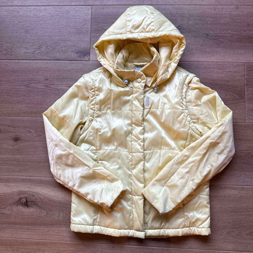 Nike Light Yellow Hooded Puffer Jacket